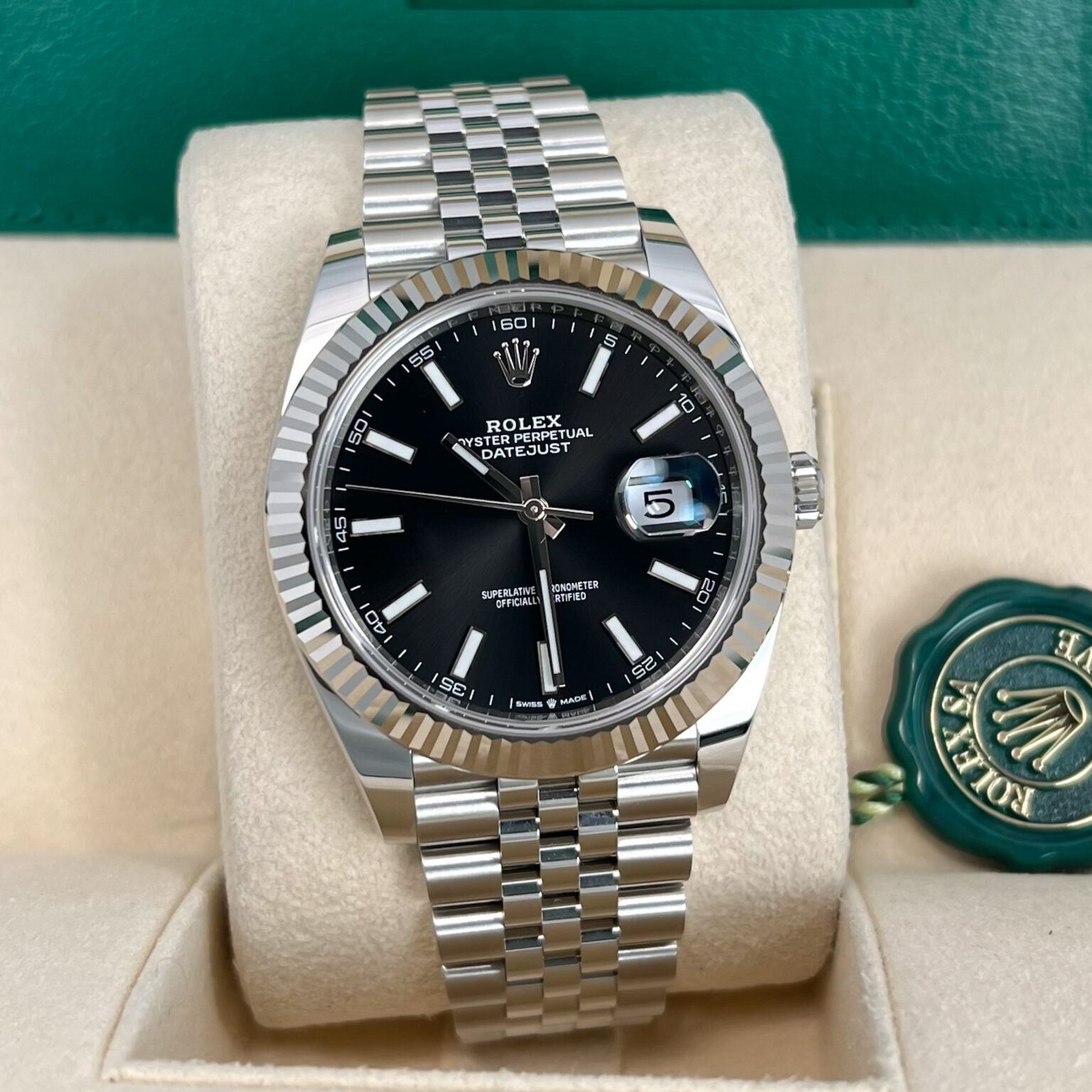 Rolex DATEJUST 41 Oyster, 41 mm, Oystersteel and white gold,M126334 ...