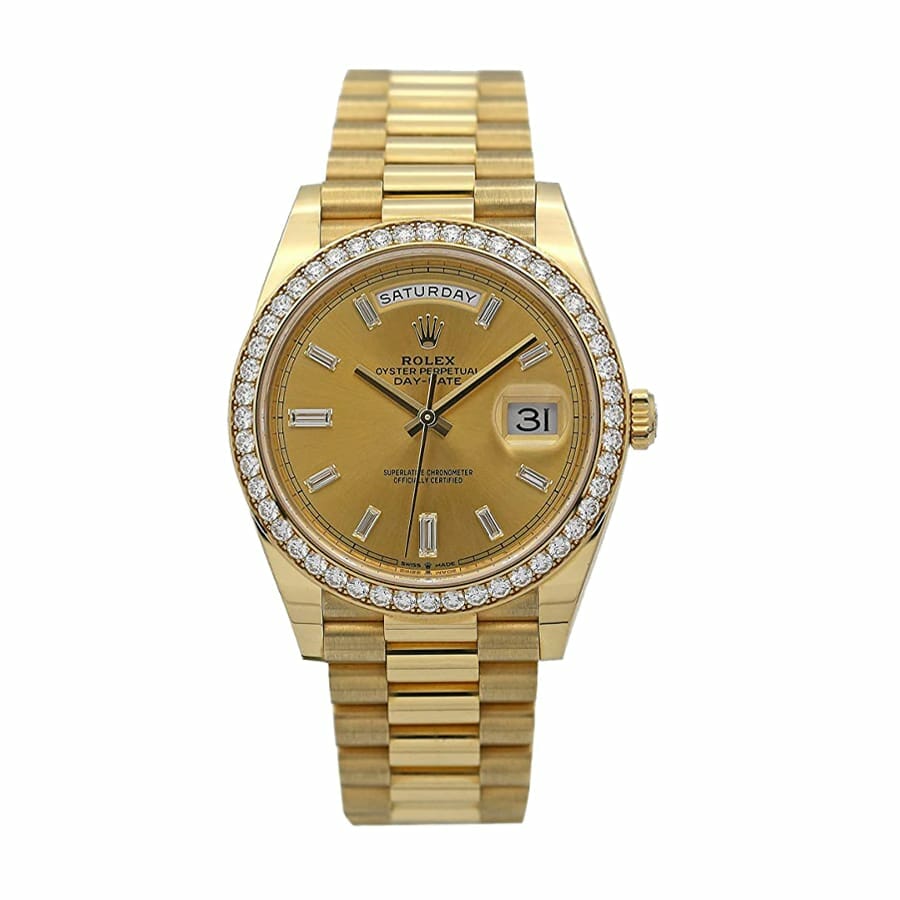 Rolex Day-Date Diamond Gold 904L Stainless Steel Yellow Gold 228348RBR-0002